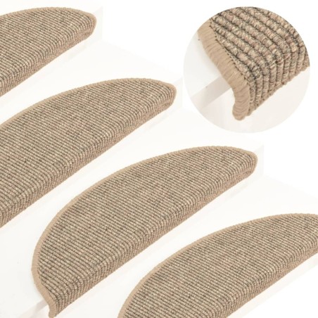 vidaXL Selbstklebende Treppenmatten 15 Stk. 56x17x3 cm Dunkelbeige