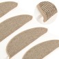 vidaXL Selbstklebende Treppenmatten 15 Stk. 56x17x3 cm Dunkelbeige vidaXL Selbstklebende Treppenmatten 15 Stk. 56x17x3 cm Dunkelbeige