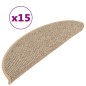 vidaXL Selbstklebende Treppenmatten 15 Stk. 56x17x3 cm Dunkelbeige vidaXL Selbstklebende Treppenmatten 15 Stk. 56x17x3 cm Dunkelbeige