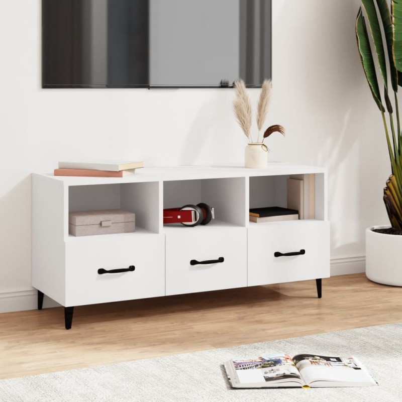 vidaXL TV-Schrank Weiß 102x35x50 cm Holzwerkstoff vidaXL TV-Schrank Weiß 102x35x50 cm Holzwerkstoff