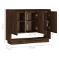 vidaXL Sideboard Räuchereiche 97x31x75 cm Holzwerkstoff vidaXL Sideboard Räuchereiche 97x31x75 cm Holzwerkstoff