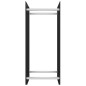 vidaXL Brennholzregal Schwarz 40x35x100 cm Hartglas