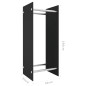 vidaXL Brennholzregal Schwarz 40x35x100 cm Hartglas