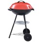 vidaXL Tragbarer XXL-Holzkohle-Kugelgrill mit Rädern 44 cm vidaXL Tragbarer XXL-Holzkohle-Kugelgrill mit Rädern 44 cm