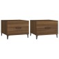vidaXL Couchtische Metallbeine 2 Stk. Braun Eichen-Optik 50x50x40 cm vidaXL Couchtische Metallbeine 2 Stk. Braun Eichen-Optik 50x50x40 cm