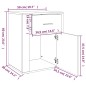 vidaXL Nachttisch Sonoma-Eiche 50x36x60 cm Holzwerkstoff vidaXL Nachttisch Sonoma-Eiche 50x36x60 cm Holzwerkstoff