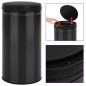 vidaXL Automatischer Sensor-Mülleimer 60 L Kohlenstoffstahl Schwarz vidaXL Automatischer Sensor-Mülleimer 60 L Kohlenstoffstahl Schwarz