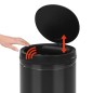 vidaXL Automatischer Sensor-Mülleimer 60 L Kohlenstoffstahl Schwarz vidaXL Automatischer Sensor-Mülleimer 60 L Kohlenstoffstahl Schwarz