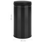 vidaXL Automatischer Sensor-Mülleimer 60 L Kohlenstoffstahl Schwarz vidaXL Automatischer Sensor-Mülleimer 60 L Kohlenstoffstahl Schwarz