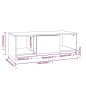 vidaXL Couchtisch Räuchereiche 102x50x36 cm Holzwerkstoff vidaXL Couchtisch Räuchereiche 102x50x36 cm Holzwerkstoff
