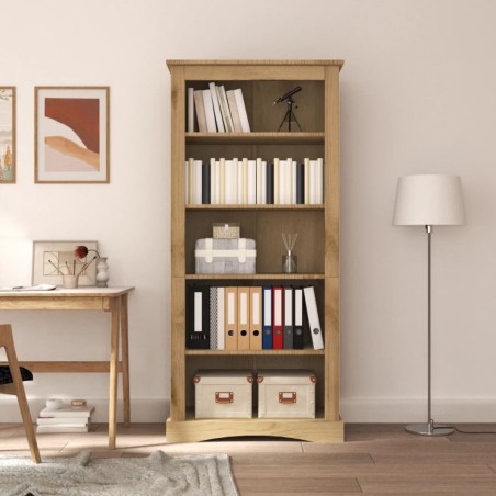 vidaXL Bücherschrank 5 Fächer Mexiko-Stil Kiefernholz 81x40x170 cm