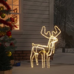 vidaXL LED-Silhouette Rentier mit bewegendem Kopf Warmweiß 76x42x87 cm