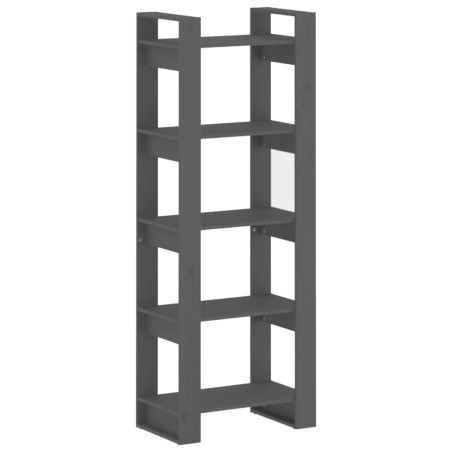 vidaXL Bücherregal/Raumteiler Grau 60x35x160 cm Massivholz