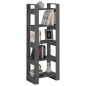 vidaXL Bücherregal/Raumteiler Grau 60x35x160 cm Massivholz vidaXL Bücherregal/Raumteiler Grau 60x35x160 cm Massivholz