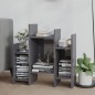 vidaXL Regalschrank Hochglanz-Grau 60x26x60 cm Holzwerkstoff vidaXL Regalschrank Hochglanz-Grau 60x26x60 cm Holzwerkstoff