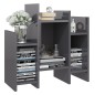 vidaXL Regalschrank Hochglanz-Grau 60x26x60 cm Holzwerkstoff vidaXL Regalschrank Hochglanz-Grau 60x26x60 cm Holzwerkstoff