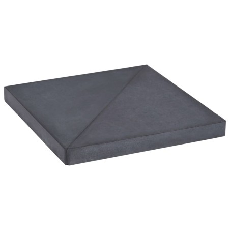 vidaXL Sonnenschirm-Gewichtsplatte Schwarz Granit Quadratisch 15 kg