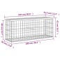 vidaXL Gartenbank aus Gabionen 103x31,5x42 cm Kiefernholz Imprägniert vidaXL Gartenbank aus Gabionen 103x31,5x42 cm Kiefernholz Imprägniert
