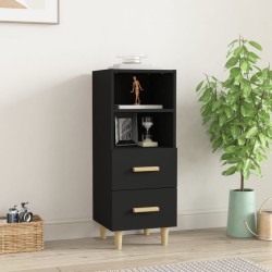 vidaXL Sideboard Schwarz 34,5x34x90 cm Holzwerkstoff