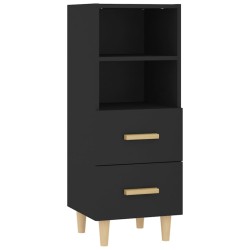 vidaXL Sideboard Schwarz 34,5x34x90 cm Holzwerkstoff