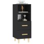 vidaXL Sideboard Schwarz 34,5x34x90 cm Holzwerkstoff vidaXL Sideboard Schwarz 34,5x34x90 cm Holzwerkstoff