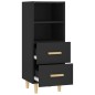 vidaXL Sideboard Schwarz 34,5x34x90 cm Holzwerkstoff vidaXL Sideboard Schwarz 34,5x34x90 cm Holzwerkstoff