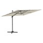 vidaXL LED-Ampelschirm Sandweiß 400x300 cm vidaXL LED-Ampelschirm Sandweiß 400x300 cm