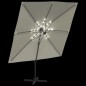 vidaXL LED-Ampelschirm Sandweiß 400x300 cm vidaXL LED-Ampelschirm Sandweiß 400x300 cm