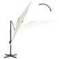 vidaXL LED-Ampelschirm Sandweiß 400x300 cm vidaXL LED-Ampelschirm Sandweiß 400x300 cm