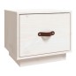 vidaXL Nachttisch Weiß 40x34x35 cm Massivholz Kiefer vidaXL Nachttisch Weiß 40x34x35 cm Massivholz Kiefer