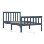 vidaXL Massivholzbett Grau Kiefer 100x200 cm vidaXL Massivholzbett Grau Kiefer 100x200 cm