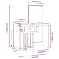 vidaXL Schminktisch mit Spiegel Braun Eichen-Optik 90x50x132,5 cm vidaXL Schminktisch mit Spiegel Braun Eichen-Optik 90x50x132,5 cm