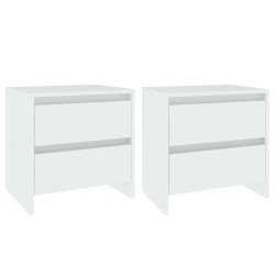 vidaXL Nachttische 2 Stk. Weiß 45x34,5x44,5 cm Holzwerkstoff