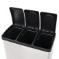 vidaXL Recycling Treteimer Edelstahl 54 L vidaXL Recycling Treteimer Edelstahl 54 L