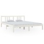 vidaXL Massivholzbett Weiß 160x200 cm vidaXL Massivholzbett Weiß 160x200 cm