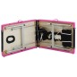 vidaXL Massageliege Klappbar 2-Zonen Aluminiumgestell Schwarz und Rosa vidaXL Massageliege Klappbar 2-Zonen Aluminiumgestell Schwarz und Rosa