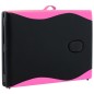 vidaXL Massageliege Klappbar 2-Zonen Aluminiumgestell Schwarz und Rosa vidaXL Massageliege Klappbar 2-Zonen Aluminiumgestell Schwarz und Rosa