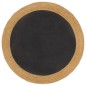 vidaXL Teppich Geflochten Schwarz & Natur 90 cm Jute & Baumwolle Rund vidaXL Teppich Geflochten Schwarz & Natur 90 cm Jute & Baumwolle Rund