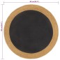 vidaXL Teppich Geflochten Schwarz & Natur 90 cm Jute & Baumwolle Rund vidaXL Teppich Geflochten Schwarz & Natur 90 cm Jute & Baumwolle Rund