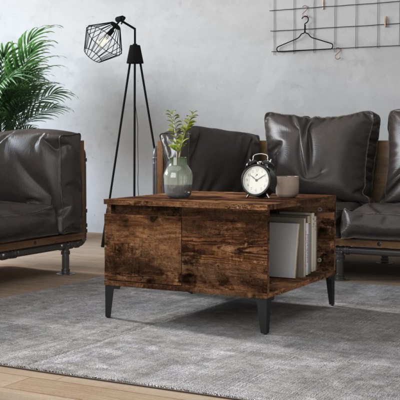 vidaXL Couchtisch Räuchereiche 55x55x36,5 cm Holzwerkstoff vidaXL Couchtisch Räuchereiche 55x55x36,5 cm Holzwerkstoff