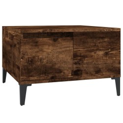 vidaXL Couchtisch Räuchereiche 55x55x36,5 cm Holzwerkstoff