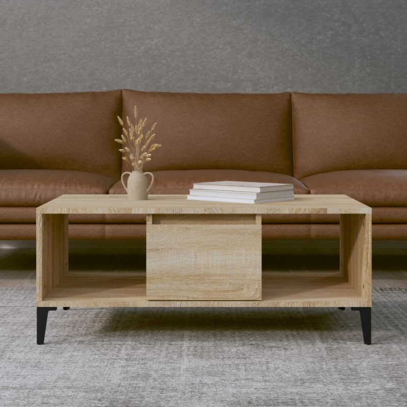 vidaXL Couchtisch Sonoma-Eiche 90x50x36,5 cm Holzwerkstoff vidaXL Couchtisch Sonoma-Eiche 90x50x36,5 cm Holzwerkstoff