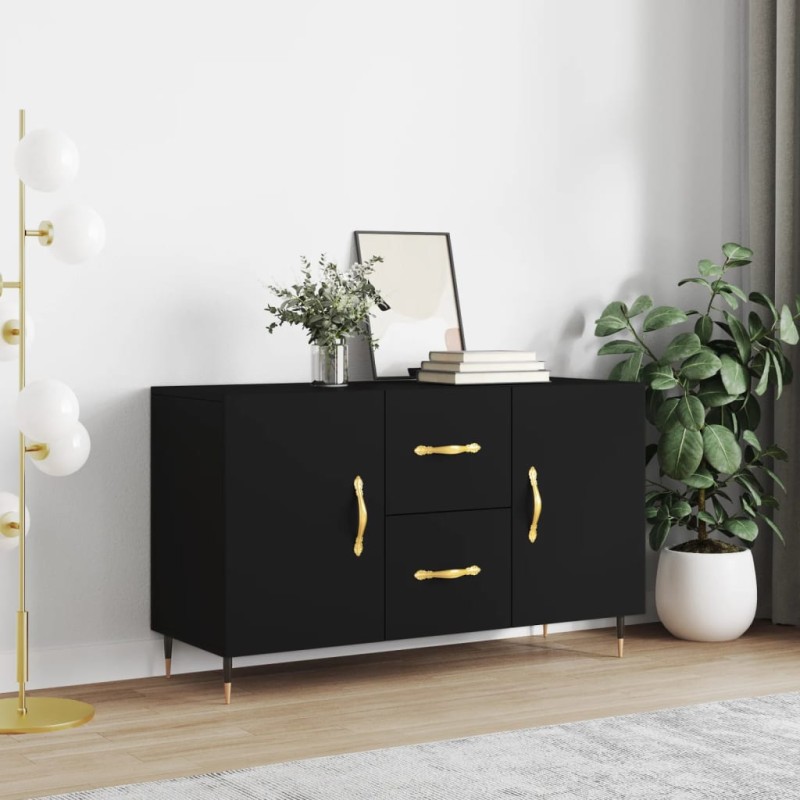 vidaXL Sideboard Schwarz 100x36x60 cm Holzwerkstoff vidaXL Sideboard Schwarz 100x36x60 cm Holzwerkstoff