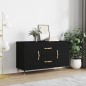 vidaXL Sideboard Schwarz 100x36x60 cm Holzwerkstoff vidaXL Sideboard Schwarz 100x36x60 cm Holzwerkstoff