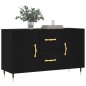 vidaXL Sideboard Schwarz 100x36x60 cm Holzwerkstoff vidaXL Sideboard Schwarz 100x36x60 cm Holzwerkstoff