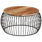 vidaXL Couchtisch Ø68 cm Massivholz Akazie vidaXL Couchtisch Ø68 cm Massivholz Akazie