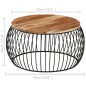 vidaXL Couchtisch Ø68 cm Massivholz Akazie vidaXL Couchtisch Ø68 cm Massivholz Akazie