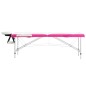 vidaXL Massageliege Klappbar 2-Zonen Aluminiumgestell Weiß und Rosa vidaXL Massageliege Klappbar 2-Zonen Aluminiumgestell Weiß und Rosa