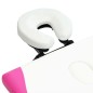 vidaXL Massageliege Klappbar 2-Zonen Aluminiumgestell Weiß und Rosa vidaXL Massageliege Klappbar 2-Zonen Aluminiumgestell Weiß und Rosa