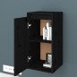 vidaXL Wandschrank Schwarz 30x30x60 cm Massivholz Kiefer vidaXL Wandschrank Schwarz 30x30x60 cm Massivholz Kiefer